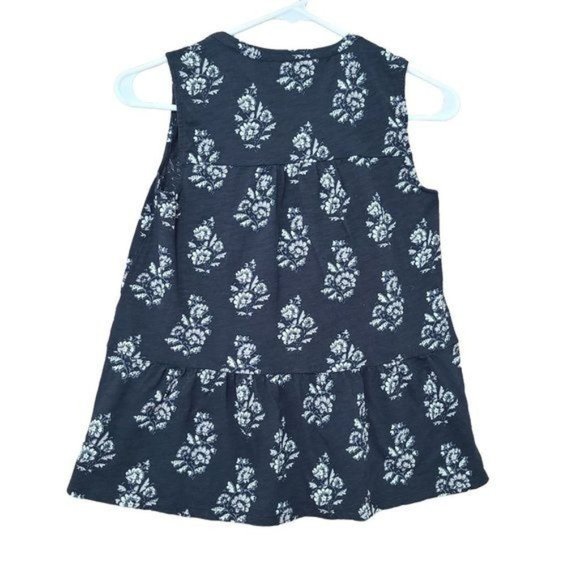 Lucky Brand Black Floral Top with tassel - Picture 8 of 10